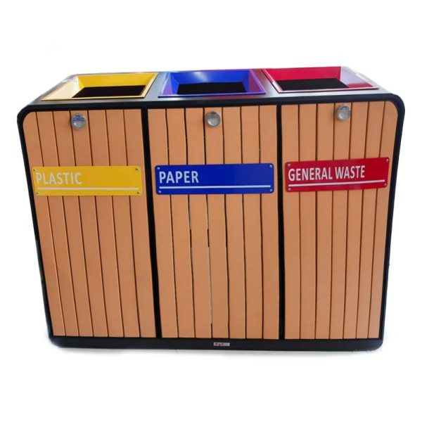 Outdoor Steel Wood Bin