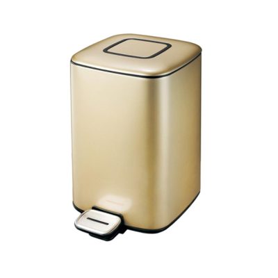 Stainless Steel Square Gold Coating Bin 12 Liters