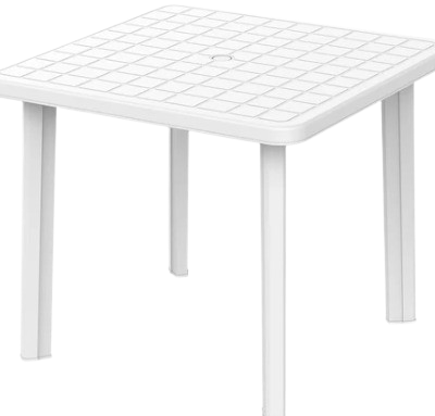 square plastic table